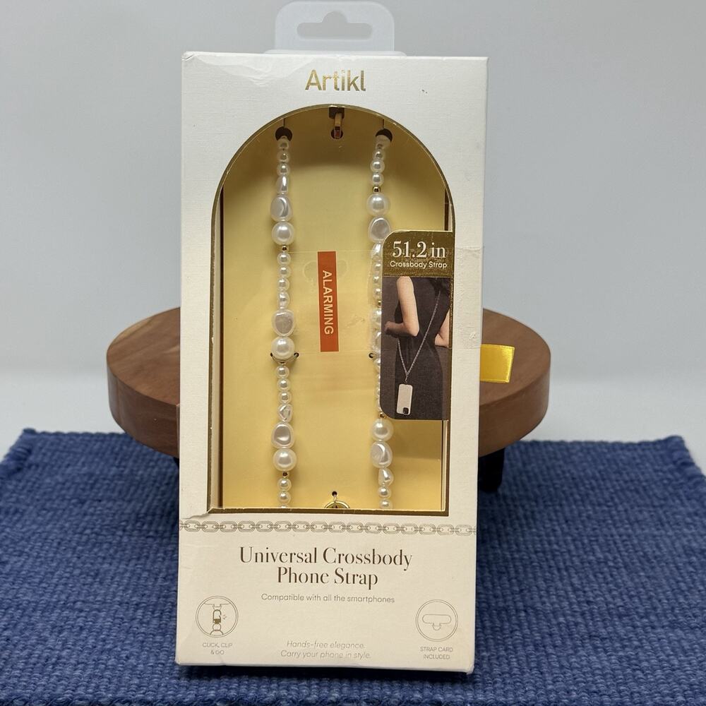 Artikl Universal Crossbody Phone Strap 51.2 Pearl Gold Chic Hands Free Elegance